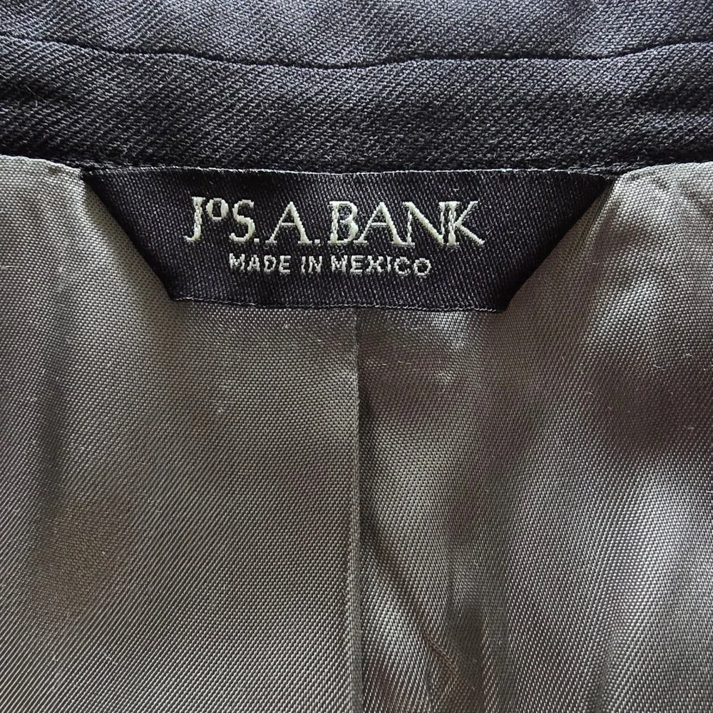 Jos. A. Bank Mens 48R Blazer Wool Silk Ramie Charcoal Gray Sport Coat‎ 10076N